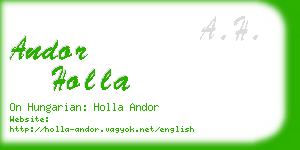 andor holla business card